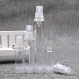 5 ml 10ml 15 ml de botella transparente de plástico transparente botella de vacío vacío contenedor cosmético muestra de loción subbottling champú esencial de aceite