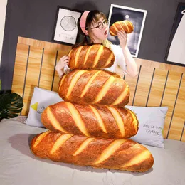 Butter Bread Plush Breakfast Pillows D Printing Lifelike Pork Floss Sesame Washable Long Pillow Decor Props Sizes J220704