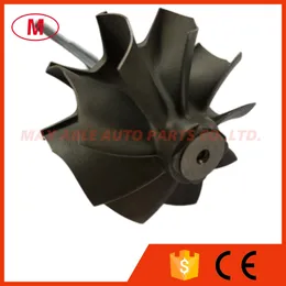 G25-550 G25-660 Reverse 53.85/49.36mm 9 Blades Ball Bearing Turbocharger Turbine Shaft Wheel /Turbo Turbine Shaft/Turbine wheel