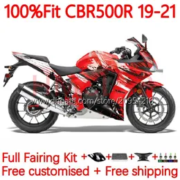 ホンダボディCBR500 CBR 500 RR CC 500R 500CCの射出型型OEM OEM 19-21ボディワーク135NO.92 CBR500CC CBR500R 19 20 21 CBR500RR 2019 2020 2021フェアリングニューレッド