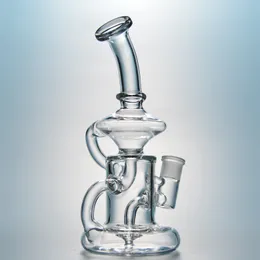 Klein Tornado Recycler Dab Rigs Inline Perc Bong Hookahs Bent Type Glass Bongs Clear 5mm Thick Water Pipes With 14mm Joint Bowl Banger Smoking Accessories wholesale