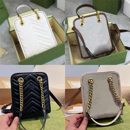 Marmont Mini Handv￤skor Kvinnor Lady V￤skor ￤kta l￤der crossbody Pures Tote axelv￤ska liten telefon