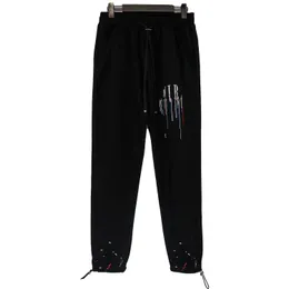 22FW رجل مصمم بنطال رياضي للركض أزياء كلاسيكية رسالة طباعة Sweatpants الرجال الهيب هوب السراويل في الهواء الطلق 2022 عالية الشارع الخريف الشتاء القطن Trackpants الركض السراويل