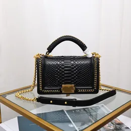 2022 Ladies Snakeskin Evening Bag Fashion Ladies Handbag One Shoulder Premium Luxury Leather Classic Vintage Style