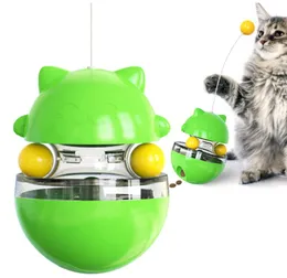 Tumbler oyuncakları kedi maması dağıtıcı tedavi oyuncaklar denge topu kediler yavaş akıllı etkileşimli besleyici