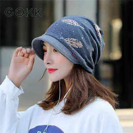 Cokk Horsetail Beanie Tulband Cappello Lady Corea inverno Corea Outdoor a prova fredda cappelli da donna con cappuccio da donna J220722