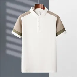 Yaz Erkek Giyim Sıradan Moda Golf Gömlek Düz Renk Erkekler Polo Gömlek Dönüş Yaka Tasarım Kısa Slee 220702