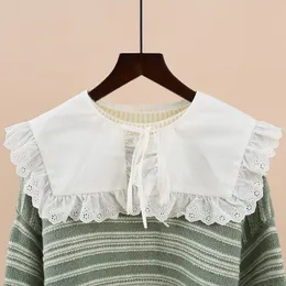 45 Styles Women Shirt Ties Detachable Collars Shawl Doll Lapel Fake Collar Shoulder Wrap Hollow Floral Lace False Fuax Col