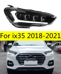 Bilkastare för IX35 20 18-2021 LED Auto-strålkastare Montering Upgrade Projector 4 Lens Design Dynamic Lamp Accessories Facelift