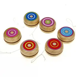 Misture a cor por atacado 100 pcs crianças mágica ioyo string redonda spin spin êxtas de madeira profissionais para as crianças