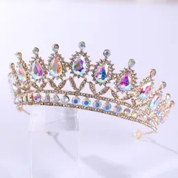 Haarklammern Barrettes Cown Braut gefärbt Diamant Hochzeit Tiara Brautkronen Kronen für Mädchen heiraten Accessoires Frauhaar