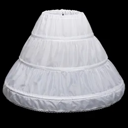 Flickor crinoline petticoats underskirt 3 hoops tutu puffy kort brud glid barn rep midja brudparti plattformstillbehör