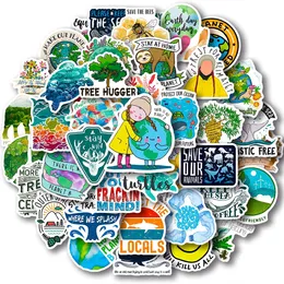 Pack of 50Pcs Wholesale Nature Stickers No-Duplicate Aesthetic Earth Waterproof Stickers For Luggage Skateboard Notebook Water Bottle Phone Car decals Kids Gifts