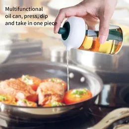 Two-in-one Brush Oil Bottles Silicone Barbecue Oil Brushs For Kitchen BBQ Honey Oils Cake Butters Bread Pastry Cooking Brushe Bottle