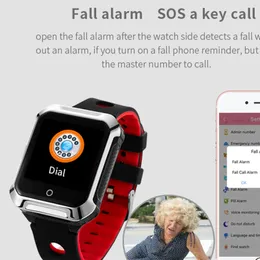 2022 Newest Smart GPS Bracelet Smart Watches Elderly Falling Detection SOS call gps Watch HR&BP Emergency Alarm Two Way Call GPS Tracker watch