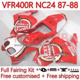 ホンダRVF400R VFR400 R NC24 V4 VFR400R 87-88ボディワーク132NO.63 RVF VFR 400 RVF400 R 400RR 87 88 VFR400RR VFR 400R 1987 1988モーターサイクルフェアリングレッドレッドレッドレッドレッドレッド