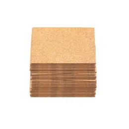 50pcs Cup Mat Crafts wielokrotne użycie kuchni DIY Domowe materiały gospodarstwa domowego okrągłe podkładka Cork Coaster Mini Board Izolacja samoprzylepna 220627