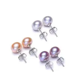 Pearl Studs kolczyki 925 STERLING SREBRNE ORAJNE STUDNIKÓW SPRODOWE PERLE PERLE FOR FOR COLD I WIĘCEJ DO KOLUKUJE