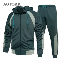 Heren Casual Trainingspakken Sportkleding Broek Met Capuchon Tweedelige Sets Mannen Mode Joggingpak Mannelijke Outfits Fitness Kleding EU Maat 220815