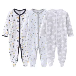 2020 Neugeborenen Baumwolle 1/3PCS Strampler Baby Jungen Kleidung Volle Hülse 0-12M Baby Mädchen Kleidung herbst Mädchen Baby Kleidung Ropa de bebe G220510