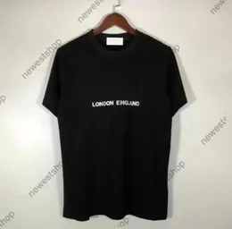 Yaz Erkek Tasarımcı Lüks Tişörtleri Kadın T Gömlek Londra İngiltere Klasik Mektup Baskı TT Shirts Rahat Pamuk Tişört Tee Tops