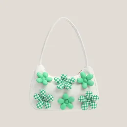 Abendtaschen Koreanische Unterarmtasche Kleine Schachbrettblume Nylontuch Tragbare Handtasche Nischendesign Macaron Farbe Schulter HoboEvening