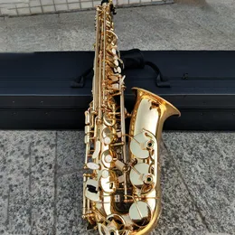 Ouro EB Saxofona Profissional Alto Original Com o Mesmo Jas-769 UM A UM Modelo de Bronze Banhado A Ouro-Alto Sax Instrumento