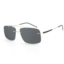 Fashion Designer Sports Sunglasses for Men Women Tr90 Rimless Frame for Running Fishing Golf Surf Driving Rectangular Polarized Titanium Frameless
