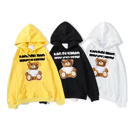 Designer-Sweatshirts für Damen, Cartoons, Bärendrucke, Herren-Hoodys, Hip-Hop-Stil, Kapuzenpullover, Fleece, lockerer neuer Kapuzenpullover, Rundhalsausschnitt, Tasche, Herren, lässiger lockerer Mantel