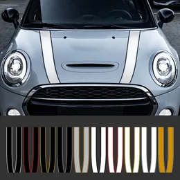 Capô do motor do carro adesivo listras decalques decoração para mini cooper s jcw r55 r56 r60 r61 f54 f55 f56 f60 countryman acessórios2436