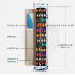 Annan hemlagringsorganisation Creative Rotating Shoe Cabinet Round Multi-Layer Rack New Chinese Economy Hall Space Saving Large Capacity Storage