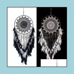 Новинка предметы дома декор сад большой ловчик с мечтой Boho Nordic White Black Rame Wall Wanging для свадебных декора в комнате для свадеб