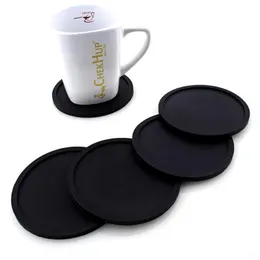 Lager runda silikon coaster kaffekopphållare vattentät värmebeständig kopp matta tjockare kudde placemat pad bord mattor flaskor fy5198