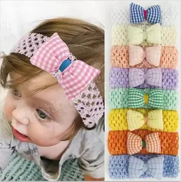 Wiosna lato niemowlęca dziewczynki cukierki kolor na głowę Kids Bowknot Soft Elastic Hairband dzieci bandanas head opaska księżniczka