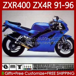 Body Kit For KAWASAKI NINJA ZXR 400 CC ZX-4R ZXR400 91 92 93 94 95 96 All blue Cowling 138No.10 ZX4R 400CC ZX 4R ZXR-400 1991 1992 1993 1994 1995 1996 ABS Full Fairings