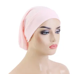 Nowe kobiety wewnętrzne hijab czapki muzułmańskie czapkę turban hidżab czapki panie islamski krzyż na głowę turbante afrykańskie modne okłady głowy