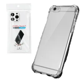 Transparent st￶ts￤ker TPU -telefonfodral f￶r iPhone 14 13 12 11Pro Series X XR XSmax 7 8Plus