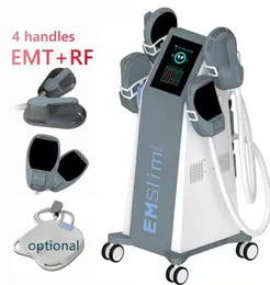 Hochwertige 4 Griffe mit RF EMSlim-Maschine. Körperschlankheits-Elektromagnetwellen-Muskelstimulator. Fett reduzieren, gewichtsreduzierende Slim-Systeme