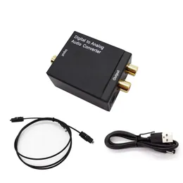 Digital-zu-Analog-Audiokonverter, Glasfaser-Koaxialsignal – analoger DAC, Spdif-Stereo, 3,5-mm-Buchse, 2xRCA-Verstärker-Decoder