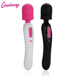 Candiway USB Magic Wand Massager Av Gspot Clitors Vibradores estimuladores para mulheres Wild Weekend Mega casal's Sexy Toy Kit