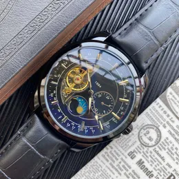 Мужские часы высококачественные механические мужчины смотрят полную функцию секундомер Montre Luxe Mounswatch