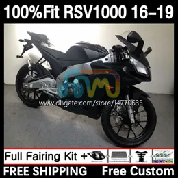 Spritzgusskörper für Aprilia RSV4 RSV 1000 RSV-1000 RSV1000R 16-19 Karosserie 5DH.112 RSV1000 R RR 16 17 18 19 RSV1000RR 2016 2017 2018 2019 OEM-Verkleidung flach schwarz