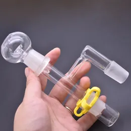 Glas-Öl-Rückgewinnungs-Set mit 90-Grad-Verbindung, 14 mm, 18 mm männlich, weiblich, mit Kuppel, mit Keck-Clip für Glas-Dab-Rig-Bong