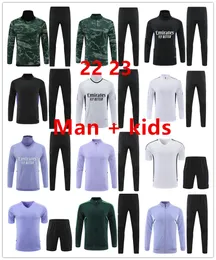 22 23 Adults and children Tracksuits Sets Long sleeve jacket set 2022 2023 chandal survetement TRAINING suit men kids kit