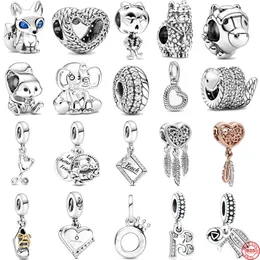 New Popular 925 Sterling Silver Autumn Snake Chain Pattern Hollow Out Girls DIY Fine Beads for Original Pandora Bracelet Charm Jewelry