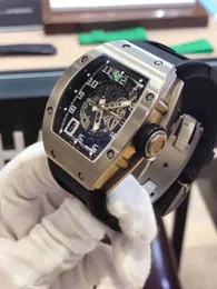 Męskie zegarki Richrd Mileres Leisure Luksus mechaniczny Rekometra RM010 Automatyczna drobna stalowa kas
