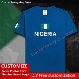 NIGERIA Nijeriya T-shirt in cotone Jersey personalizzata Fans Nome fai da te Numero Marca High Street Fashion Hip Hop T-shirt casual allentata 220616