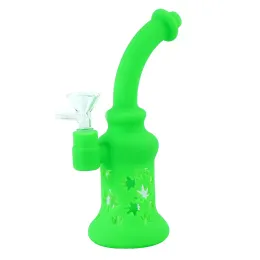 New Silicone Smoking Water Pipe Dab Rig Bubbler inquebrável