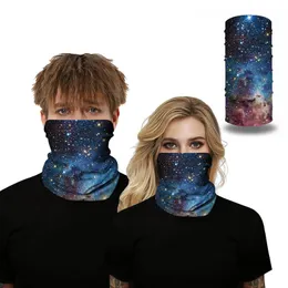 Basker galaxy tryck sömmla balaclava halsduk hals varmare gaiter halva ansiktet täcke huvud bandanas sköld huvudband huvudkläder män kvinnor