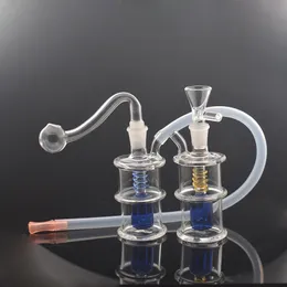 Dab Rig Bong Hookahs Thick Heady Honeycomb Perc Glass Ashcatcher Bongs 10mm Female Smoking Water Pipes with Male Glass Oil Bowls